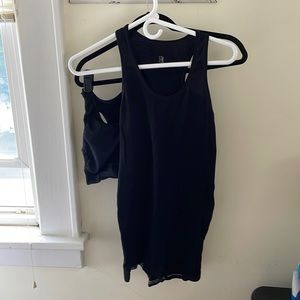 Sweaty Betty Black Sports Bra and Tank Top